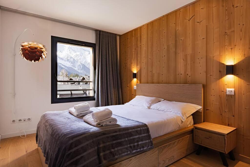 Modern 2Br 5* Pool Gym Spa Garage Mont-Blanc View Шамони Экстерьер фото