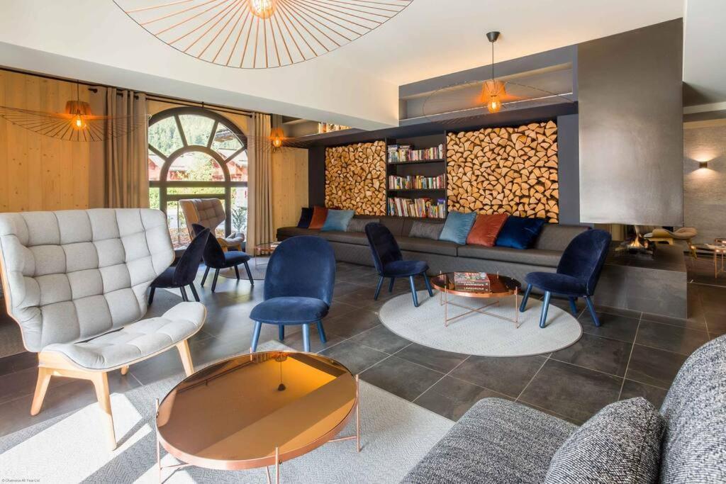 Modern 2Br 5* Pool Gym Spa Garage Mont-Blanc View Шамони Экстерьер фото