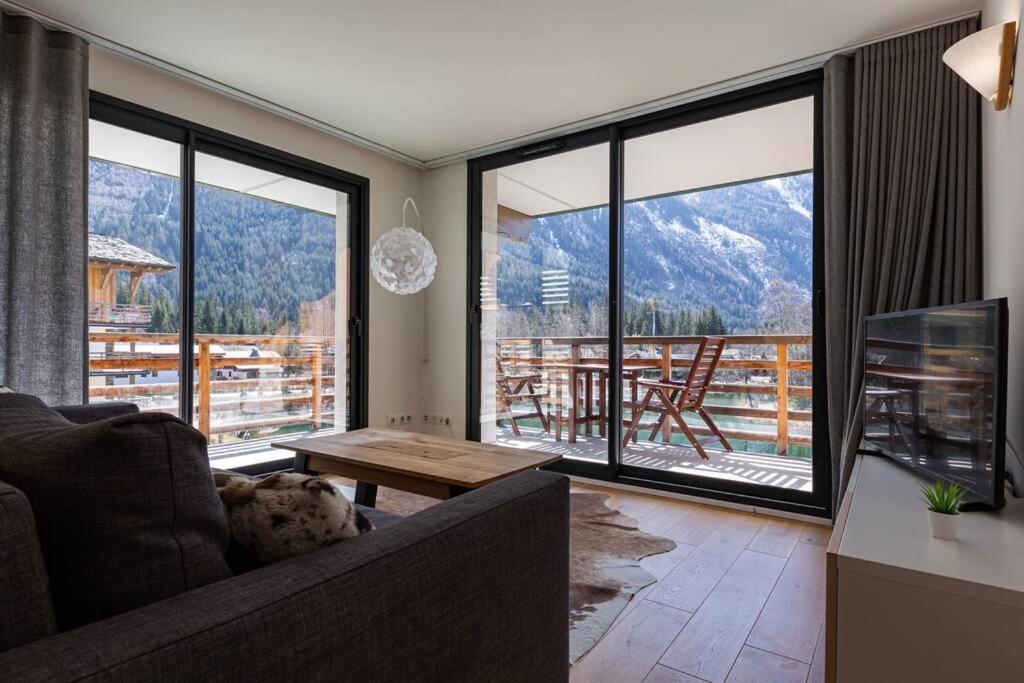 Modern 2Br 5* Pool Gym Spa Garage Mont-Blanc View Шамони Экстерьер фото
